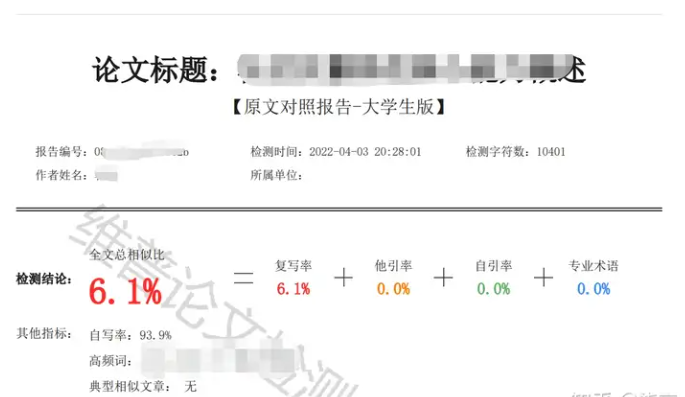 维普论文降重报告